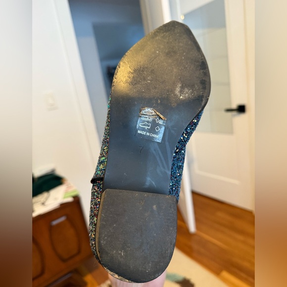 Multicolored Glitter Slip On Ankle Boots - US Size 9 - Picture 7 of 7